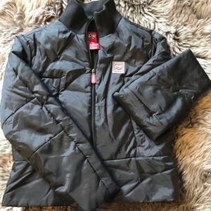 Cruel Girl Black Y2K Style Puffer Jacket, SZ M